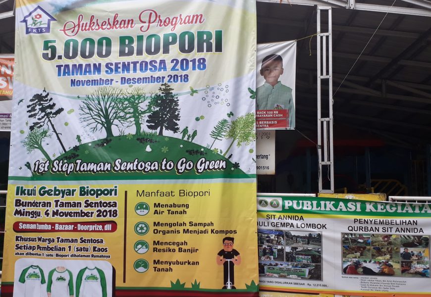 Program Go Green Gebyar 5000 Biopori di Taman Sentosa Cikarang