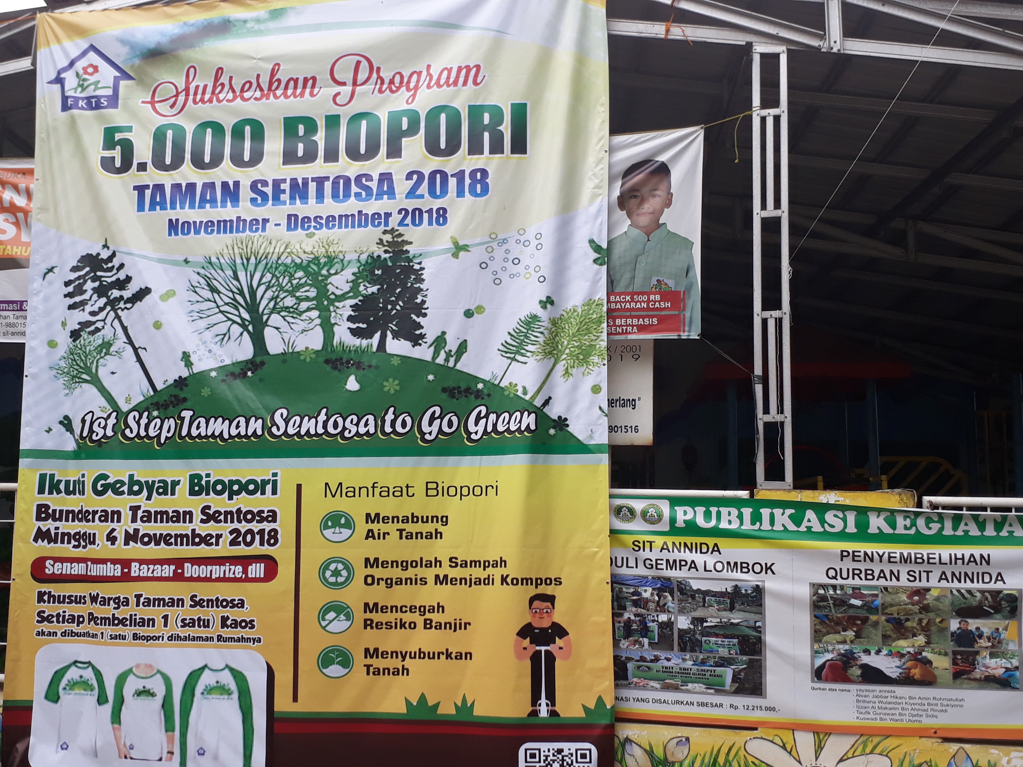 Program Go Green Gebyar 5000 Biopori di Taman Sentosa Cikarang