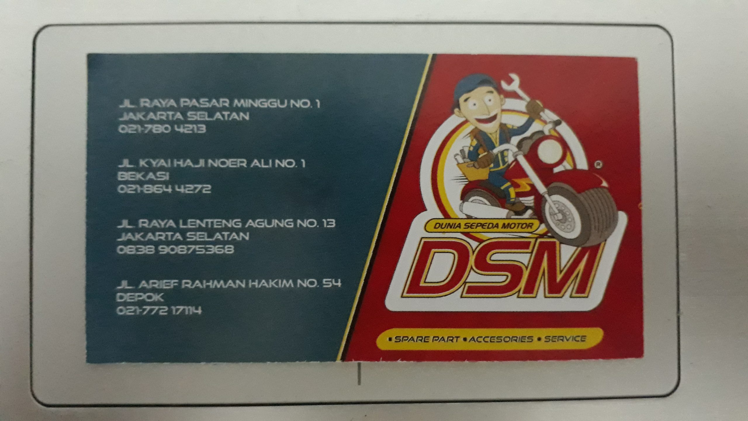 Daftar Cabang Bengkel Motor DSM